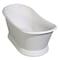 Alfi Brand 67" White Matte Pedestal Solid Surface Resin Bathtub AB9950 - alternate 10